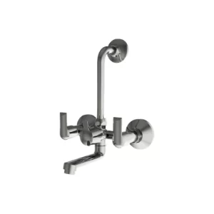 Shell Wall Mixer with L Bend Pipe for Overhead Shower