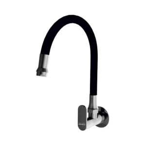 Bolt Flexi Sink Cock with Swinging Spout & Wall Flange