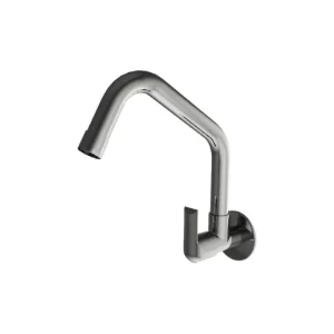 Shell Sink Cock Swinging Spout with Wall Flange