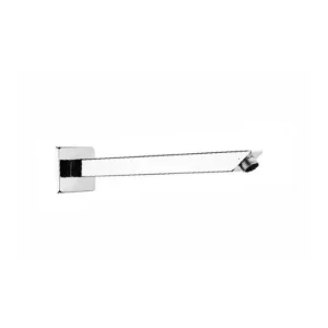 Stainless Steel Square Pipe Long Shower Arm With Wall Flange