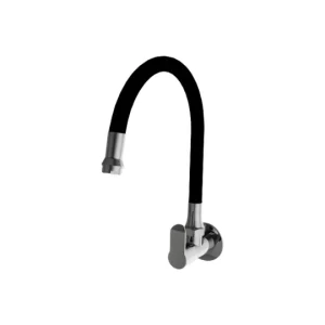 Grace Flexi Sink Cock with Swinging Spout & Wall Flange