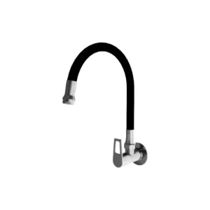 Aspire Flexi Sink Cock with Swinging Spout & Wall Flange