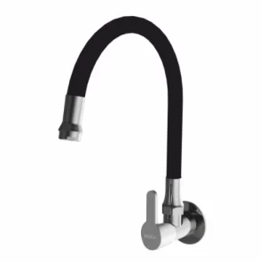Ultra Flexi Sink Cock with Swinging Spout & Wall Flange